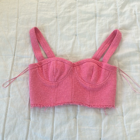 Zara tweed corset crop top - Picture 1 of 2